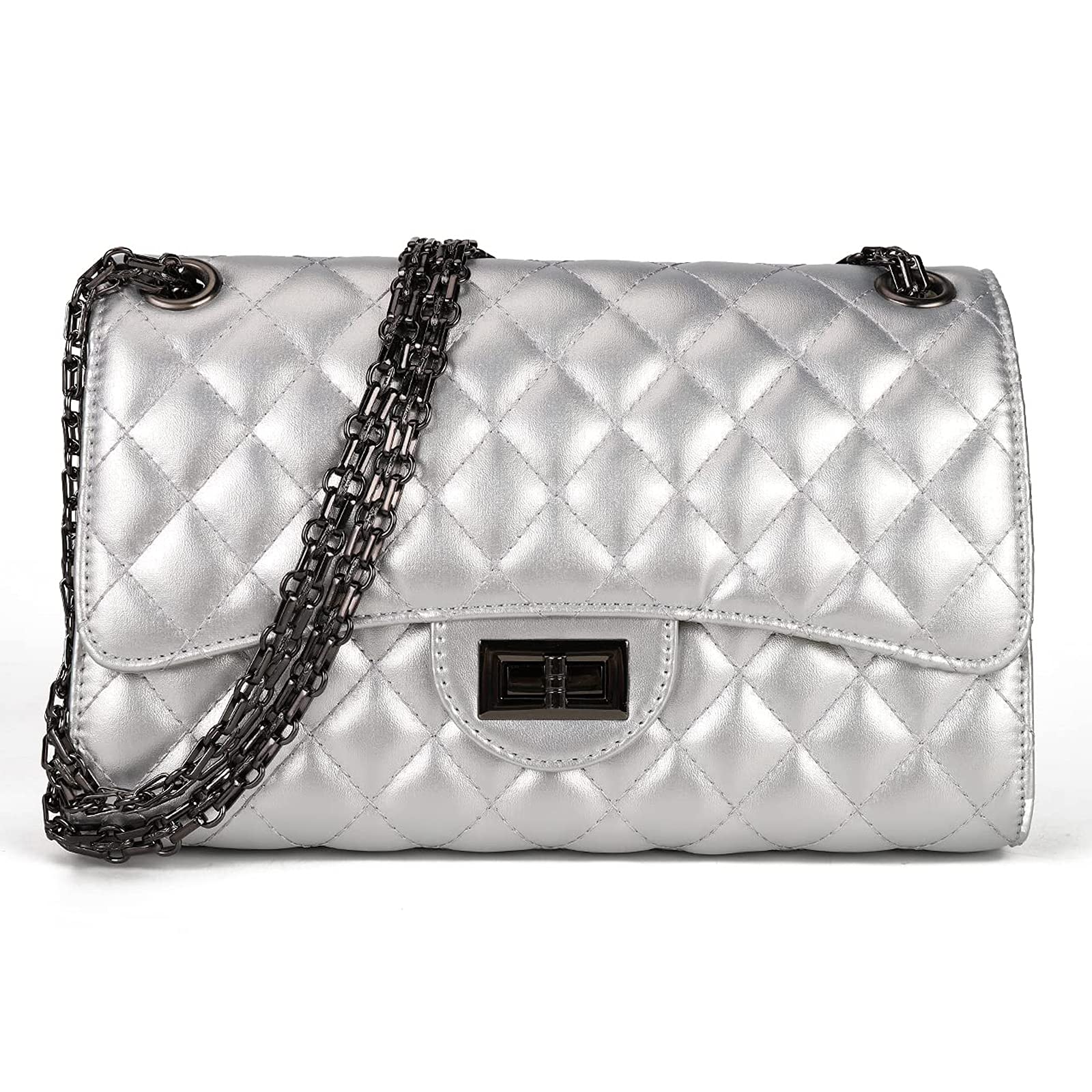 Trendy Quilted Crossbody Purse for Women - Fashionable Shoulder Bag with Chain Strap | Perfect for Daily Use, Shopping & Travel Accessories