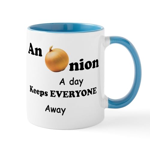 White/Blue Inside - Onion A Day Mug