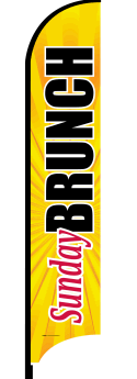 Custom Feather Flag Banner for Sunday Brunch - Outdoor Advertising & Event Decoration - Perfect for Cafes, Restaurants & Weekend Brunches