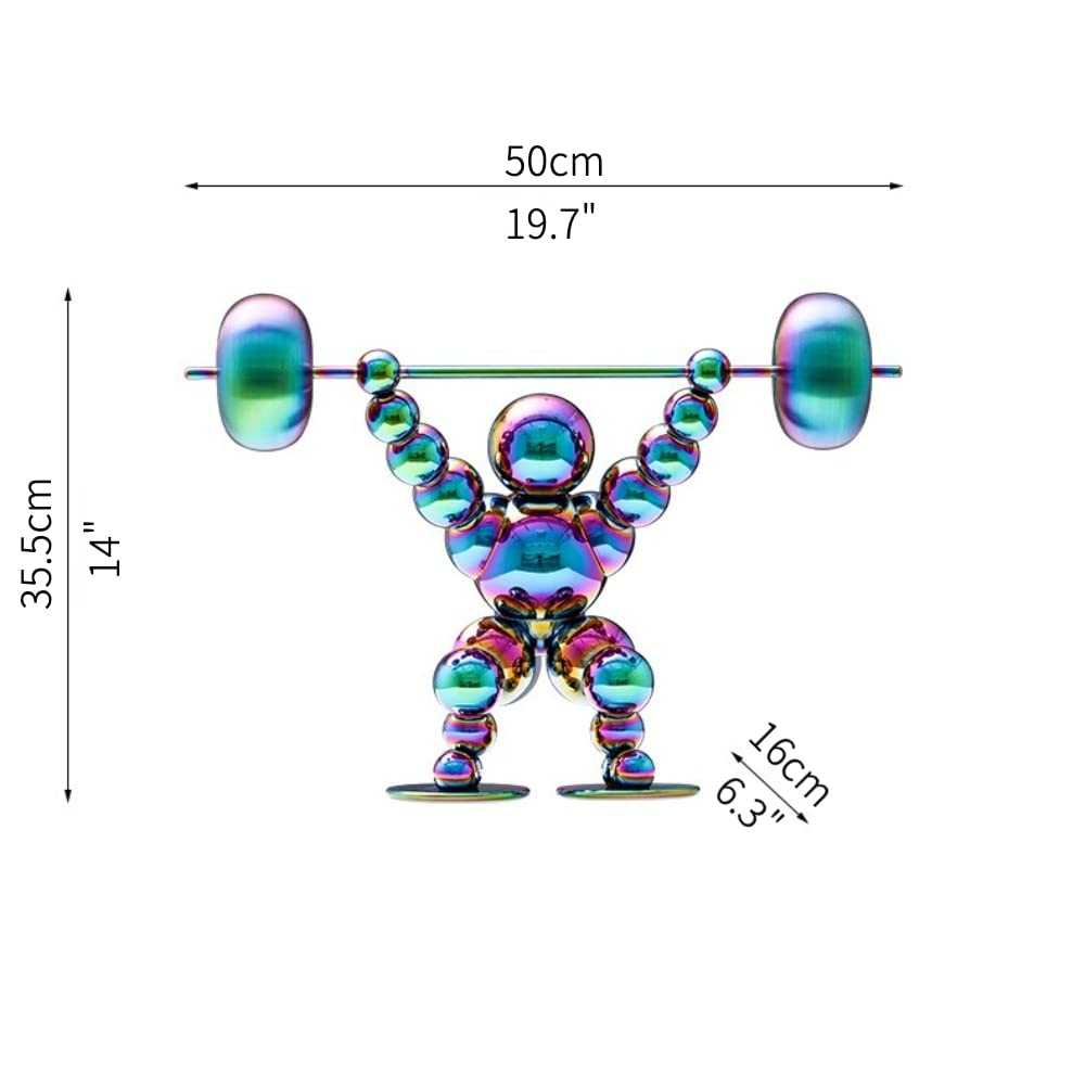 Modern Weight Lifting Statue Sculpture - Home & Office Gym Decor, Inspirational Sports Figurine for Men's Room & Desk, Perfect Motivational Gift for Fitness Enthusiasts | Ideal for Workout Spaces, Home Gyms & Office Motivation