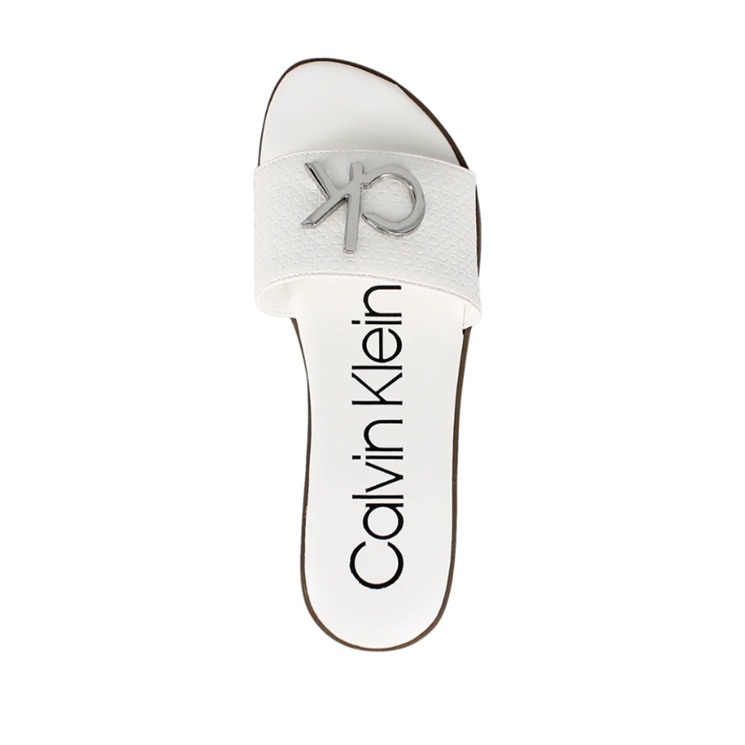 Calvin Klein Women's Kacia White Leather Shoulder Bag - Stylish & Versatile for Work, Travel & Everyday Use