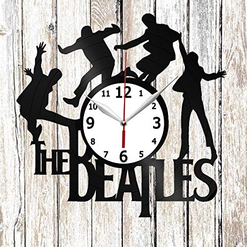 The Beatles Vinyl Record Wall Clock - Unique Handmade Home Decor, Vintage Music Fan Gift, Retro Vinyl Art Clock for Living Room, Bedroom & Music Studio Decor