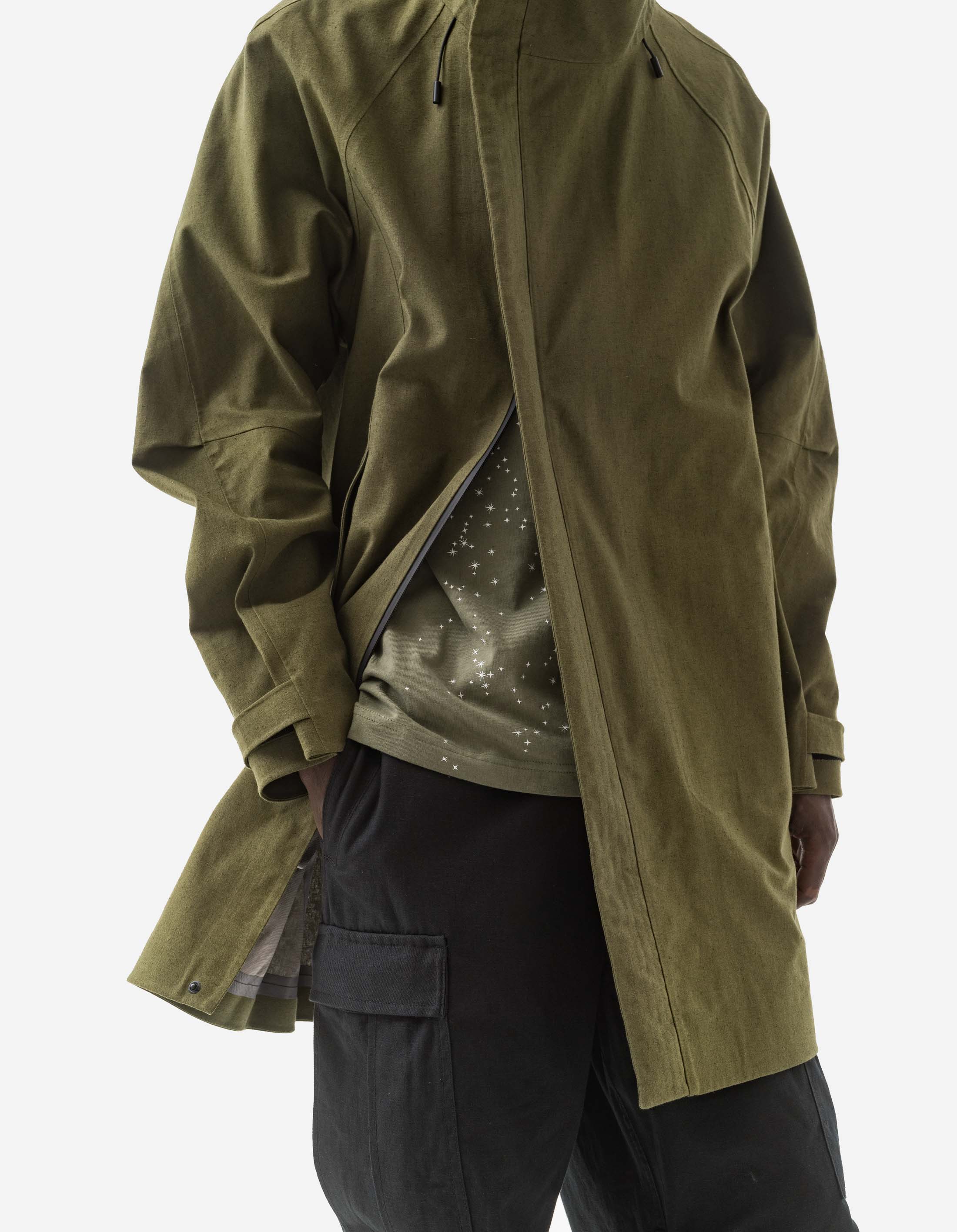 1450 Asym Mid Parka Olive - Waterproof Winter Coat for Men & Women, Outdoor Hiking & Urban Fashion Jacket