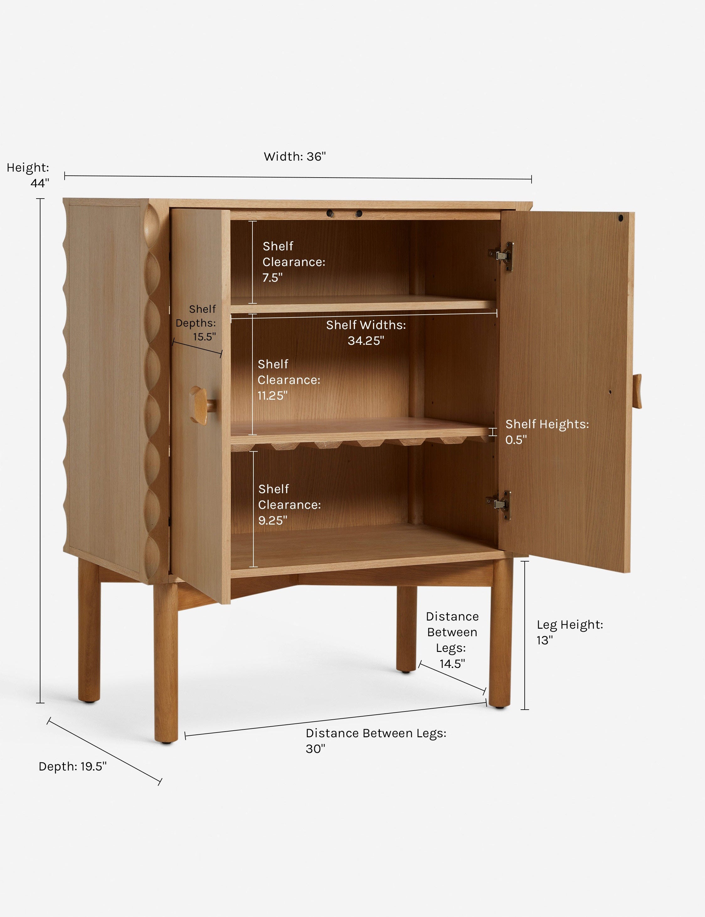 Eny Lee Parker Cami Bar Cabinet - Modern Home Bar Furniture with Storage for Wine, Glassware & Liquor - Perfect for Living Room, Dining Room or Home Bar Decor