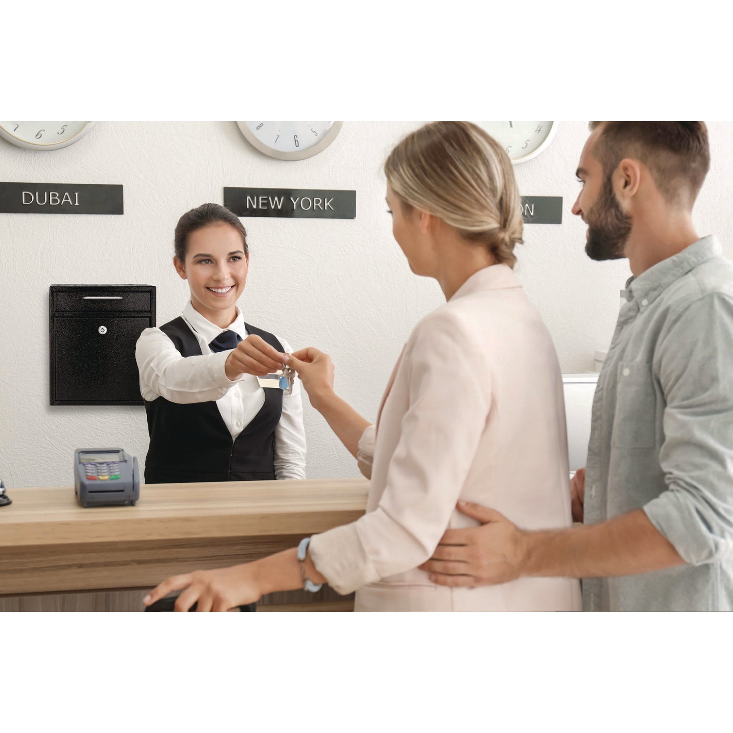 AdirOffice Medium Ultimate Wall Mounted Mailbox - 10.4 x 4.5 x 12 Inches, Black - Weatherproof Outdoor Mail Slot for Home, Office & Apartment - Perfect for Letters, Packages & Newspaper Delivery