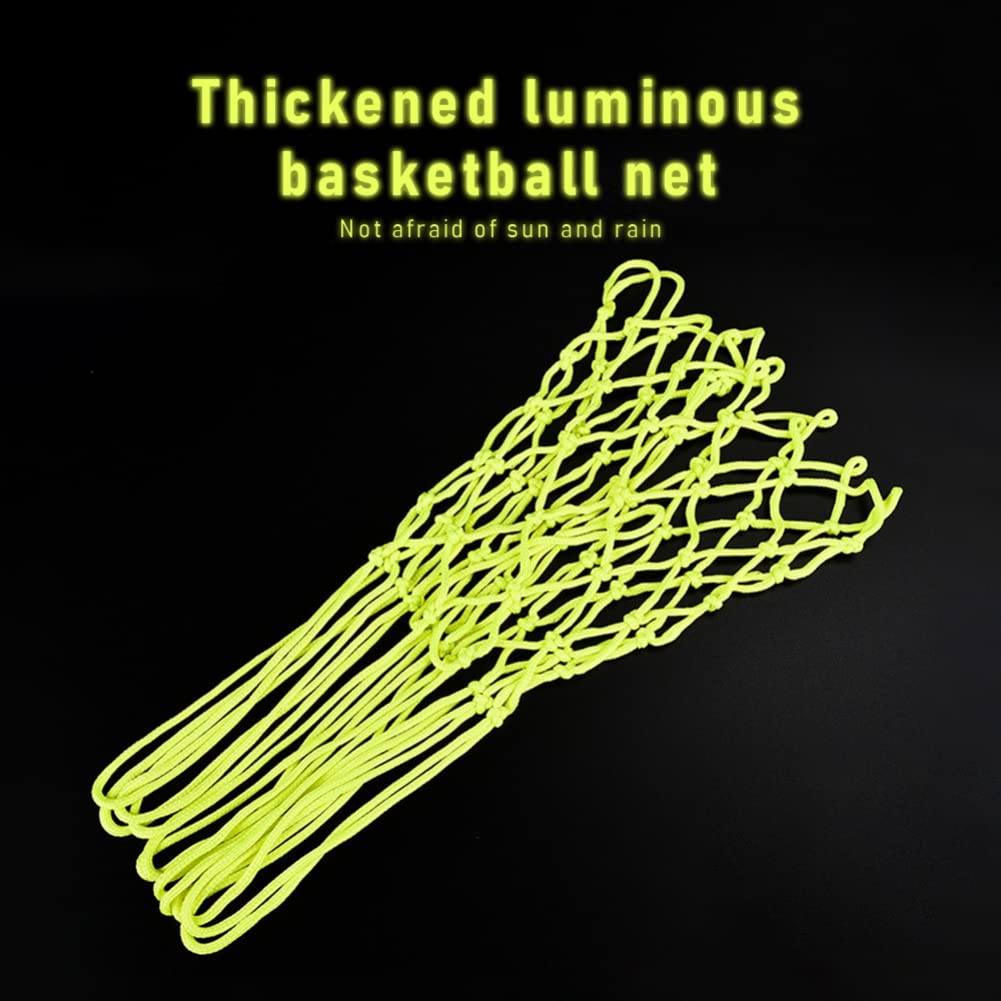 Ochine Glow Basketball Net - Solar Powered Luminous Basketball Hoop Net for Indoor & Outdoor Use - Heavy Duty Nylon Replacement with Nightlight Glow - Perfect for Night Games, Backyard Play, and Driveway Basketball