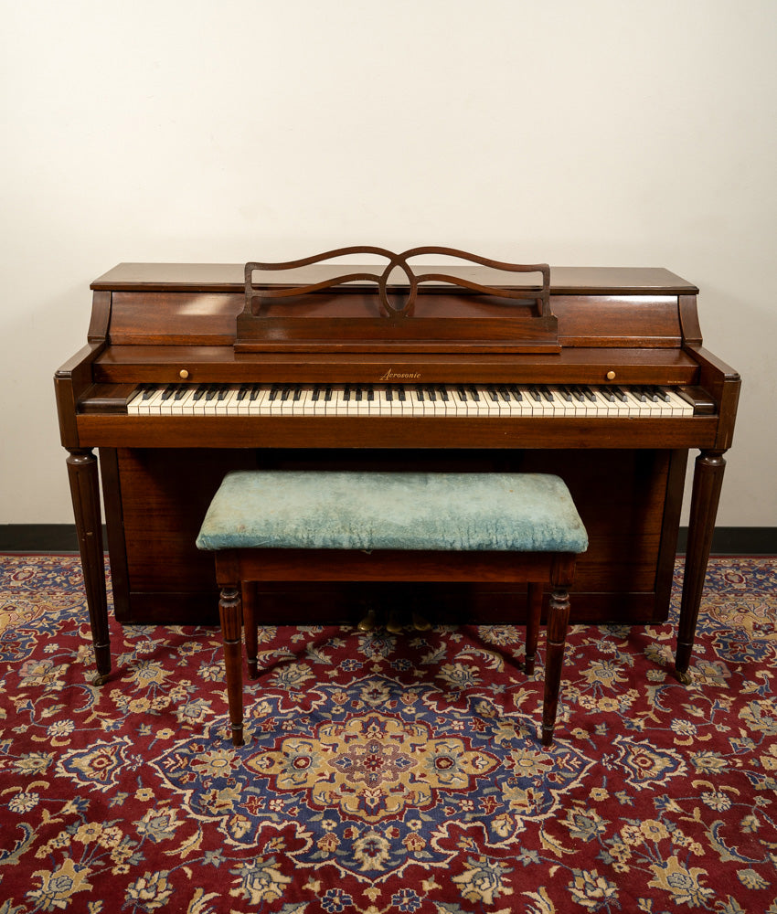 Acrosonic by Baldwin Spinet Piano - Satin Walnut Finish | Serial Number 518310 | Perfect for Home, Studio & Music Education