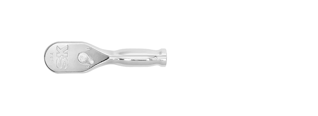 3/8 Inch Drive LP90 Teardrop Fixed Head Ratchet - 4 Inch Length - Professional Grade Hand Tool for Automotive Repair, Machinery Maintenance & DIY Projects