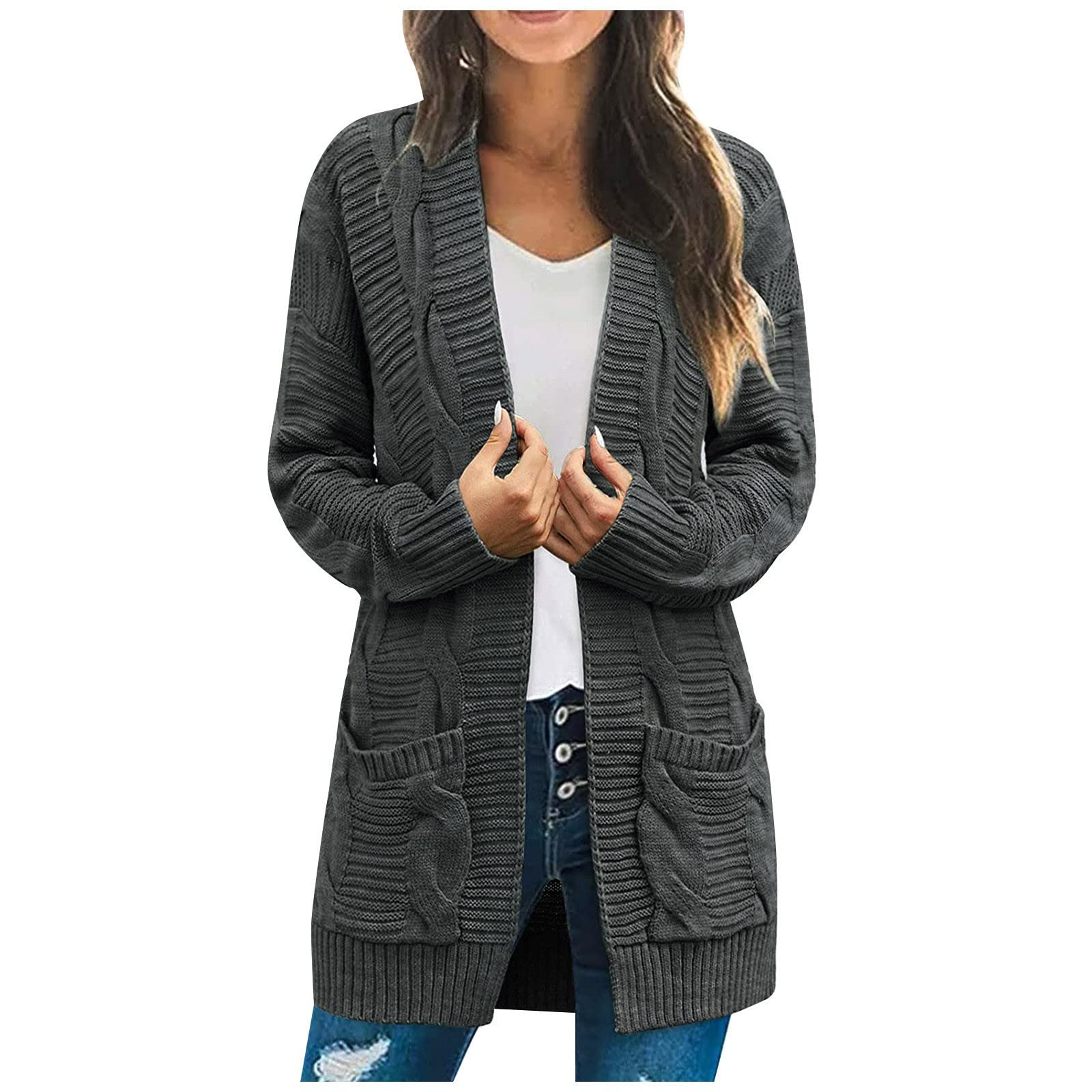 LIHUAK 2022 New Women's Casual Waffle Knit Sweater - Warm Loose Long Sleeve Winter Hoodie for Streetwear & Outdoor Activities