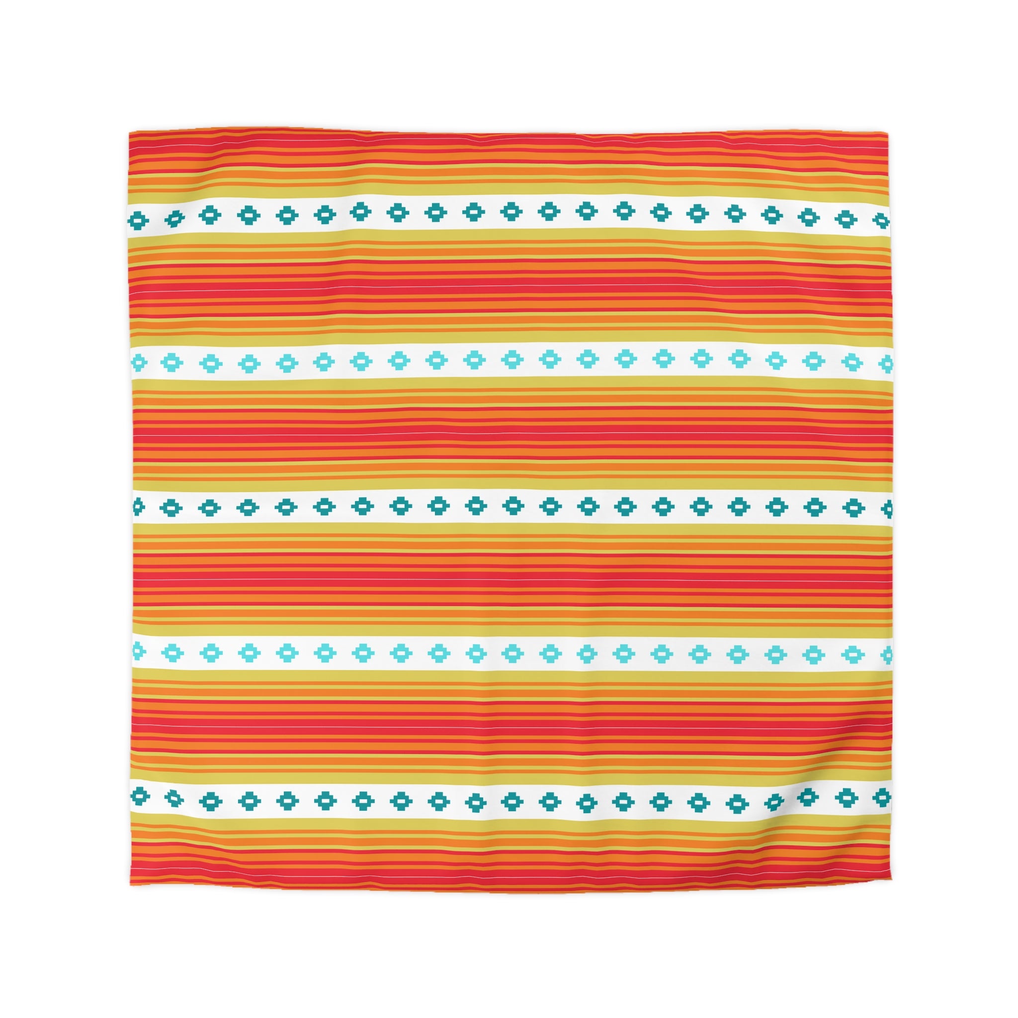 Southwestern Boho Bedroom Bedding Set - Soft Microfiber Duvet Cover with Piping - Queen, King, Full & Twin Sizes - Perfect for Guest Rooms & Vacation Homes