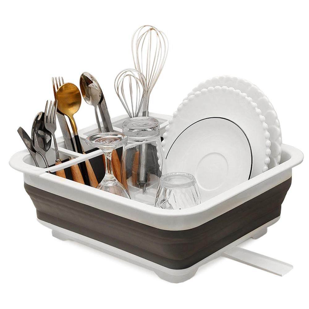Foldable Dish Drying Rack - Space Saving Kitchen Organizer for Plates, Bowls & Utensils | Portable Countertop Drainer for Small Spaces | Perfect for Apartments, Dorms & RV Kitchens