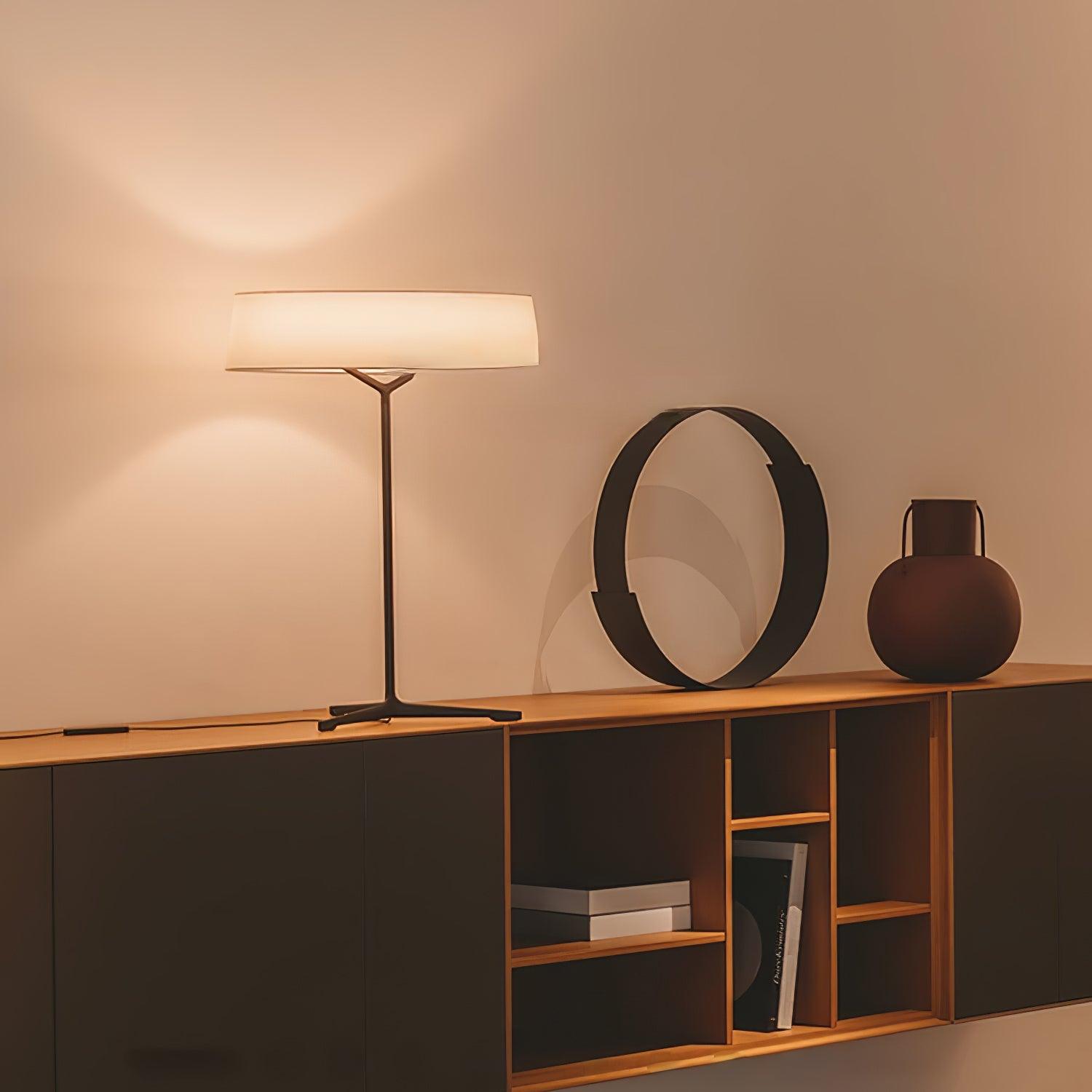 Modern Dama Table Lamp - Stylish LED Nightstand Light for Bedroom, Living Room & Office - Warm White & Cool White Dimmable Lighting for Reading, Relaxing & Decor