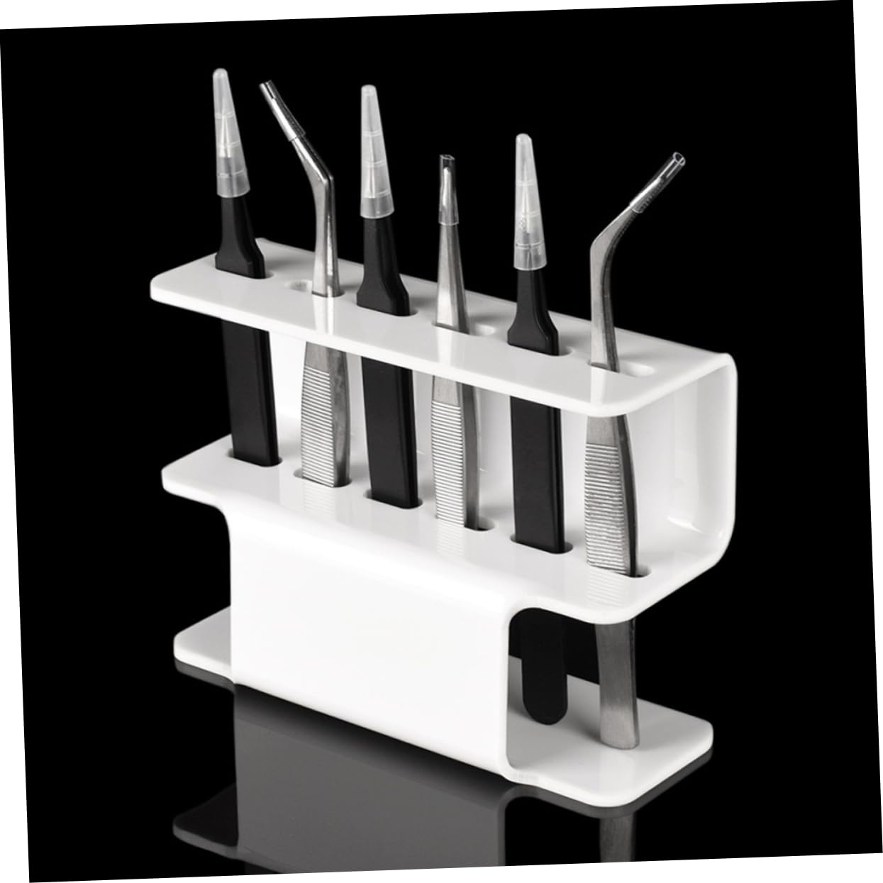 Premium Acrylic Lash Extension Tweezers Holder - Professional Organizer for Eyelash Tools | Perfect for Salon, Spa & Home Beauty Stations