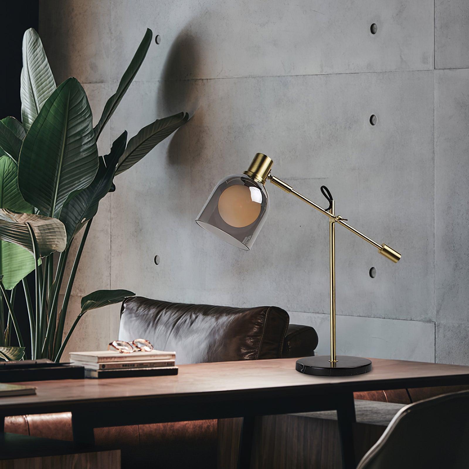 Modern Nyos Table Lamp - Stylish LED Bedside Lamp for Bedroom, Living Room & Office - Adjustable Brightness & Warm White Light - Perfect for Reading, Working & Relaxing