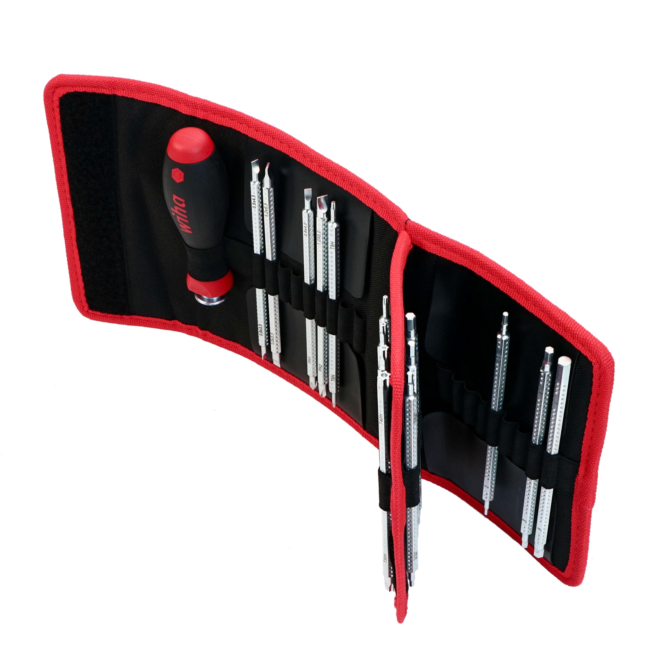 Wiha 28189 15-Piece Drive-Loc VI Wallet Set - Precision Screwdriver Kit for Electronics, Jewelry & Eyeglass Repair | Perfect for DIY, Home & Professional Use