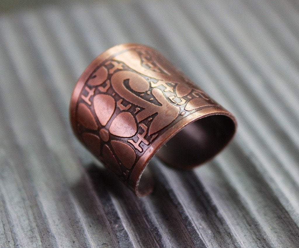 Adjustable Recycled Copper Lotus Ring for Women - Eco-Friendly Handmade Jewelry for Boho, Yoga & Meditation - Perfect Gift for Nature Lovers