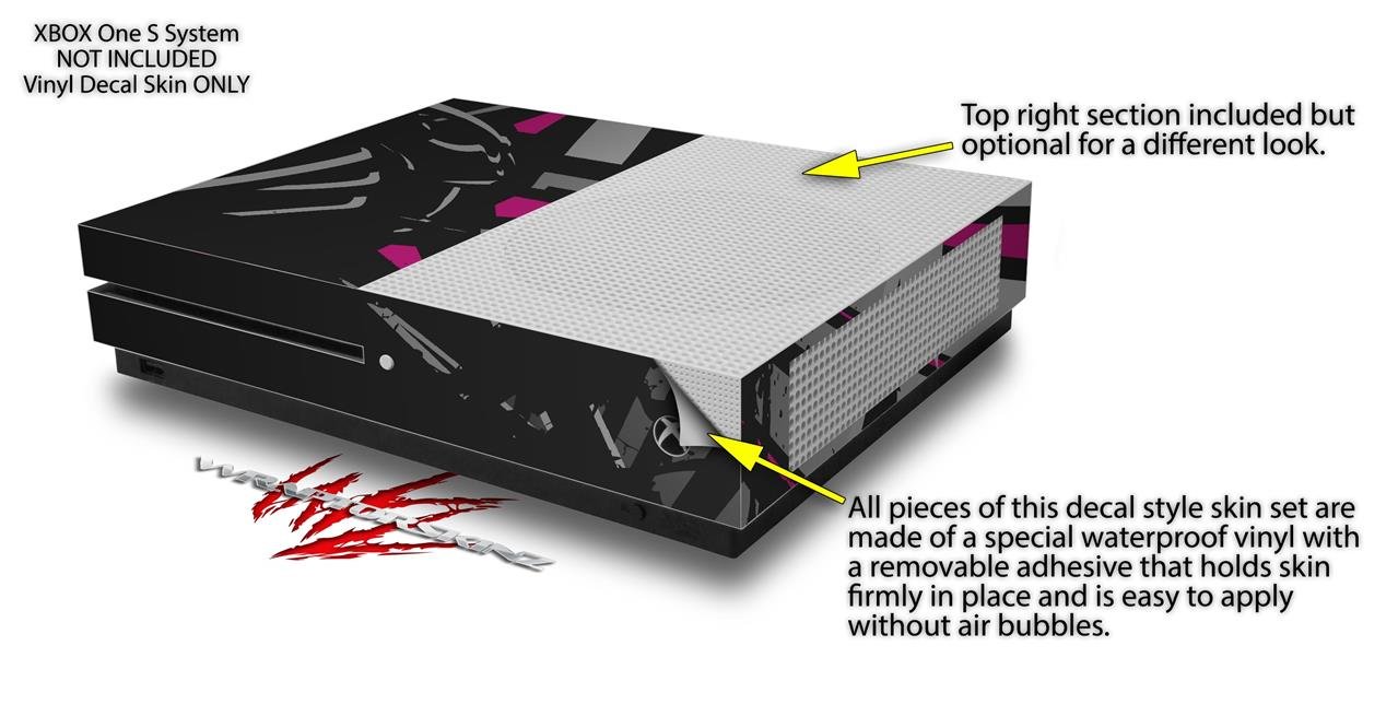 Xbox One S Console & Controller Vinyl Skin Wrap - Baja 0023 Fuchsia Hot Pink Decal | Custom Gaming Protection for Xbox One S