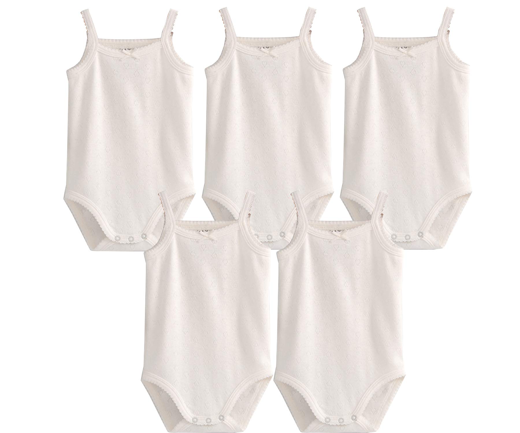 Baby Girls Spaghetti Strap Bodysuit - Sleeveless Cotton Tank Top Onesie (3-Pack) | Soft Summer Outfits for Infants & Toddlers | Perfect for Playdates, Beach Trips & Family Photos