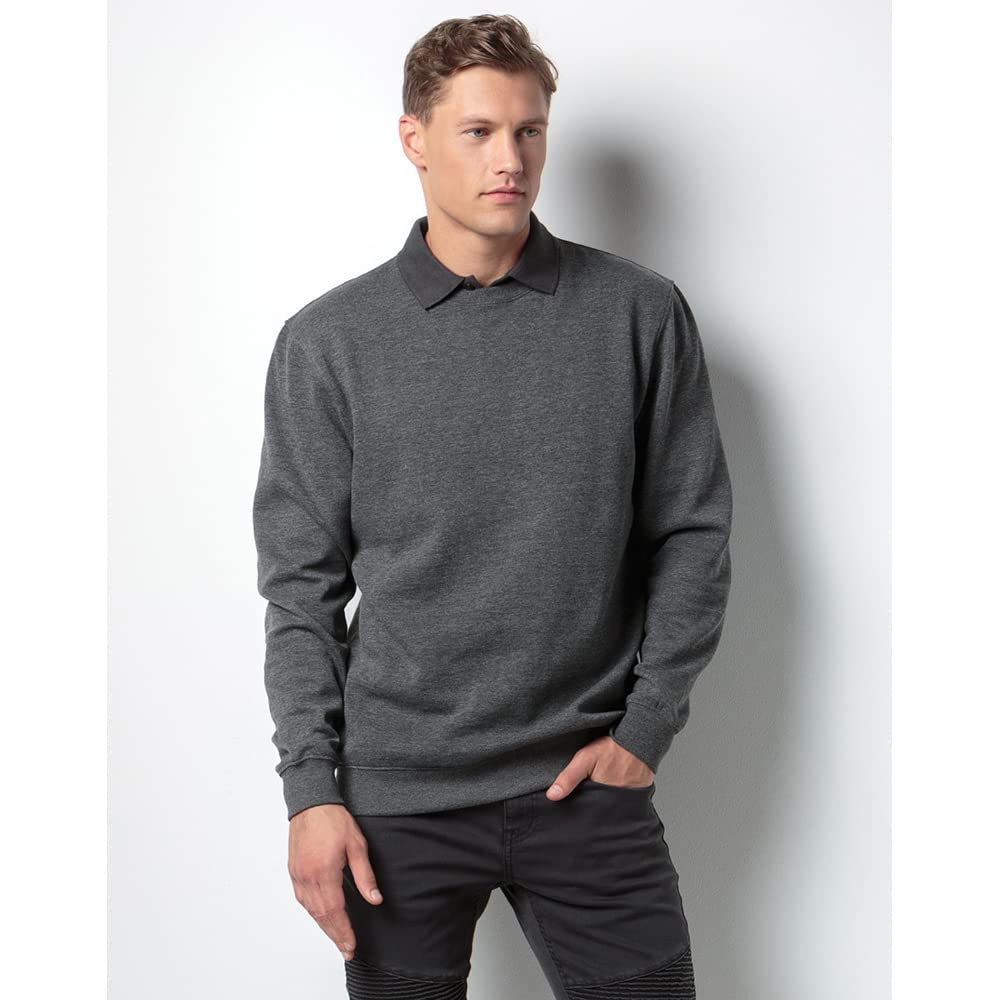 Mens Klassic Knitted Sweatshirt - Premium Cotton Blend, Slim Fit, Casual Pullover for Fall & Winter, Perfect for Office, Outdoor, and Weekend Wear