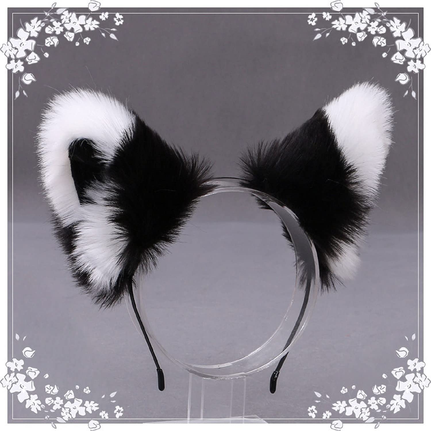 Fxaelian Animal Fox Cat Dog Ears Headband - Cute Furry Cosplay Costume Accessories for Halloween, Anime Conventions, Themed Parties & Photo Shoots