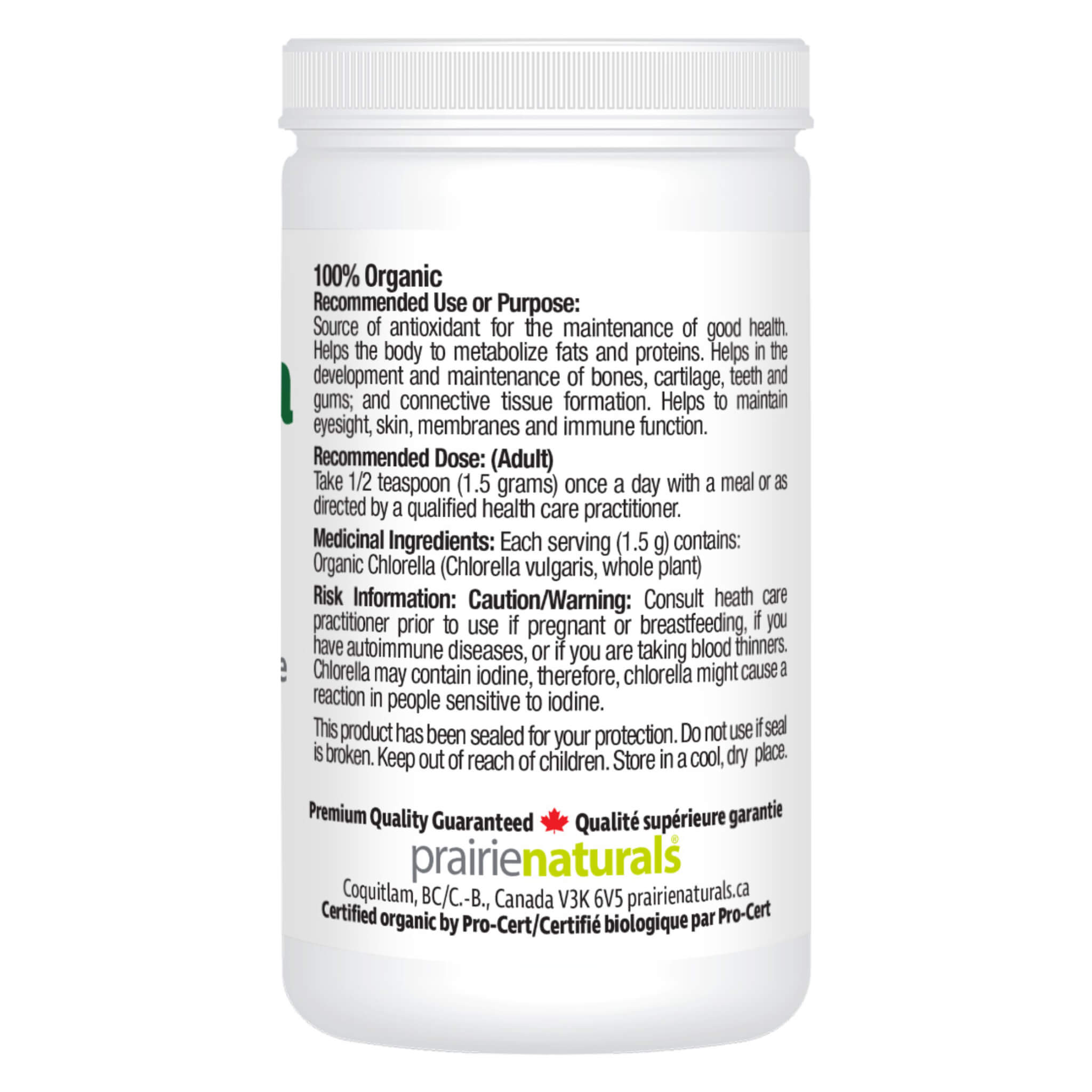 Organic Chlorella Powder with Broken Cell Wall | Premium Superfood Supplement for Detox, Energy & Immunity Boost | Perfect for Smoothies, Juices & Wellness Drinks