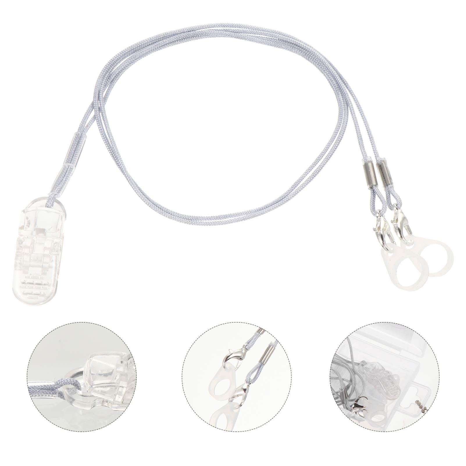 Anti-Lost Clip Lanyard with Adjustable Rope - Secure & Portable ID Badge Holder for Adults & Seniors - Perfect for Work, Travel, and Outdoor Activities