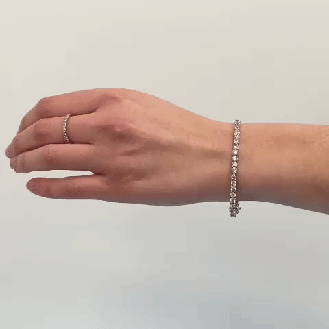 14K Gold Diamond Tennis Bracelet - 7.00ct Round Cut 3.7mm 4-Prong Setting | Elegant Jewelry for Weddings, Anniversaries & Special Occasions