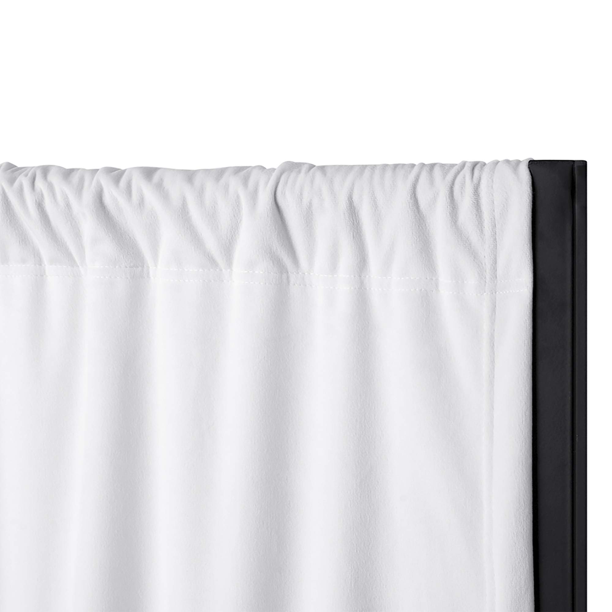 Portable Changing Room Divider - Black Frame with White Blackout Fabric & Wheels | Privacy Screen for Home, Events & Outdoor Use