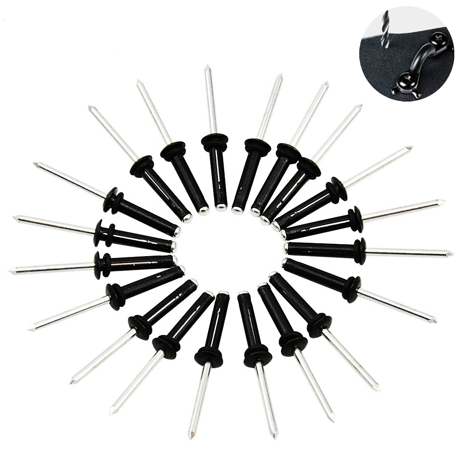 Kayak Rivet Tri-Grip Set - 20 PCS Aluminum Boat Rivets for Kayak Accessories | Durable Marine Hardware for Kayak Repair & DIY Boat Maintenance