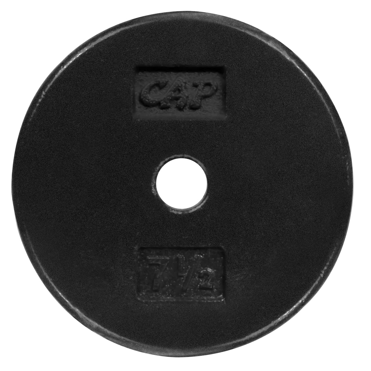 CAPHAUS Black Standard Solid Cast Iron Weight Plates - 1-inch Center Hole for Barbell & Dumbbell - 1.25LB to 50LB Options - Perfect for Home Gym, Strength Training & CrossFit Workouts