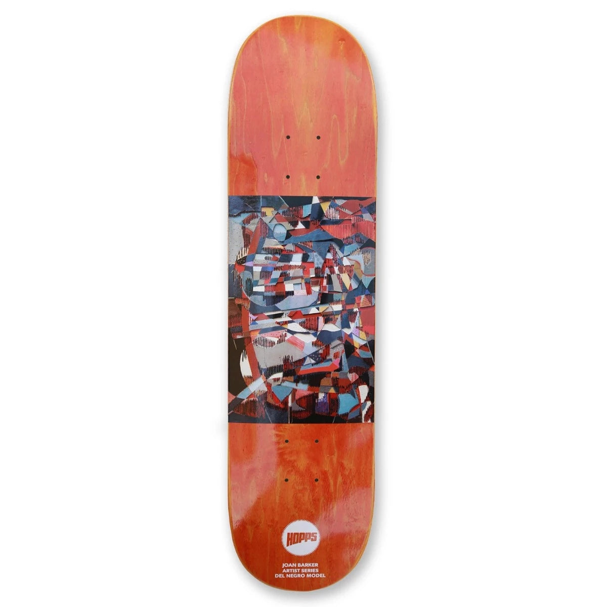 Hopps Skateboards Del Negro Joan Barker Abstract Series Deck - Premium Skateboard for Street & Park Riding - Perfect for Skaters & Collectors