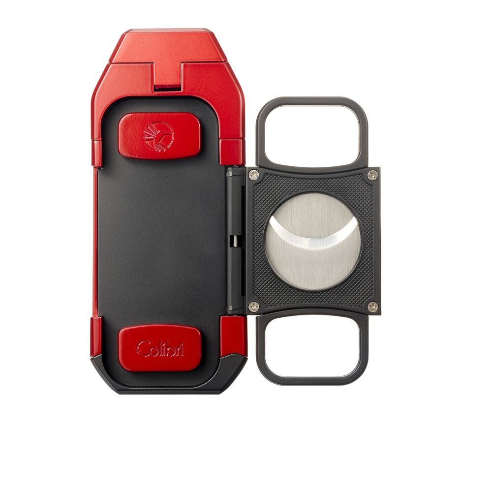 Colibri Boss Triple-Jet Butane Lighter with Built-in Cigar Cutter - Windproof, High Altitude Tested, Refillable (Black) - Perfect for Cigar Enthusiasts, Outdoor Smoking & Gifts