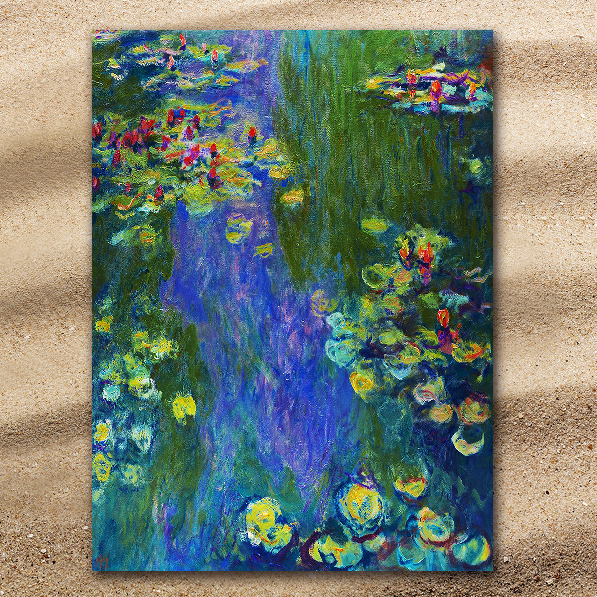Claude Monet Water Lilies Oversized Bath Towel - Soft & Absorbent Luxury Towel for Spa, Beach, and Home Decor