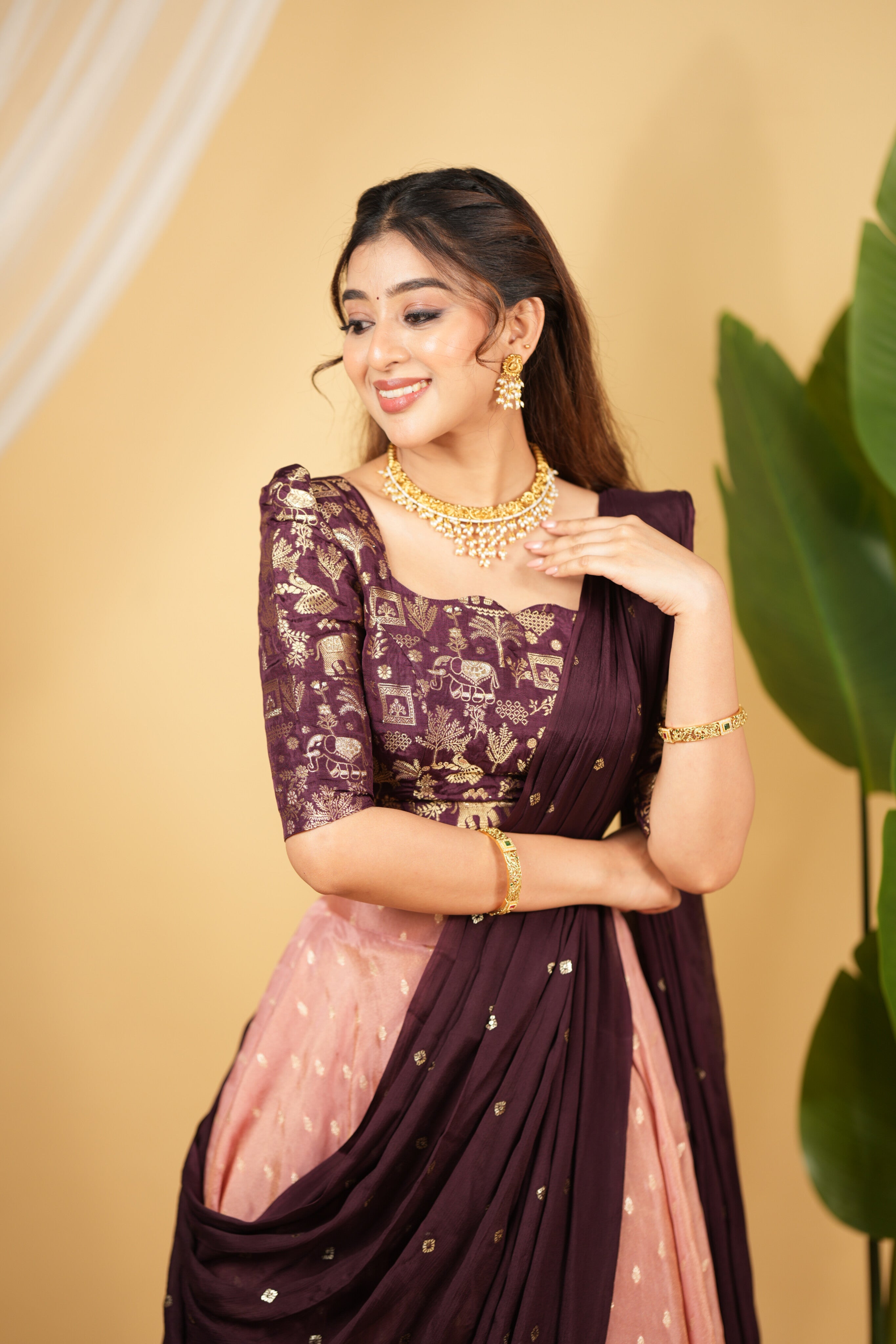 DD710 MAHA Premium Banarasi Cosmos Silk Lehenga Choli - Elegant Indian Bridal Wear for Weddings & Festive Occasions