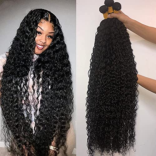 Brazilian Kinky Curly Human Hair Extensions 10-40 Inch 8A Grade 100% Unprocessed Virgin Remy Hair Weft Bundles (24