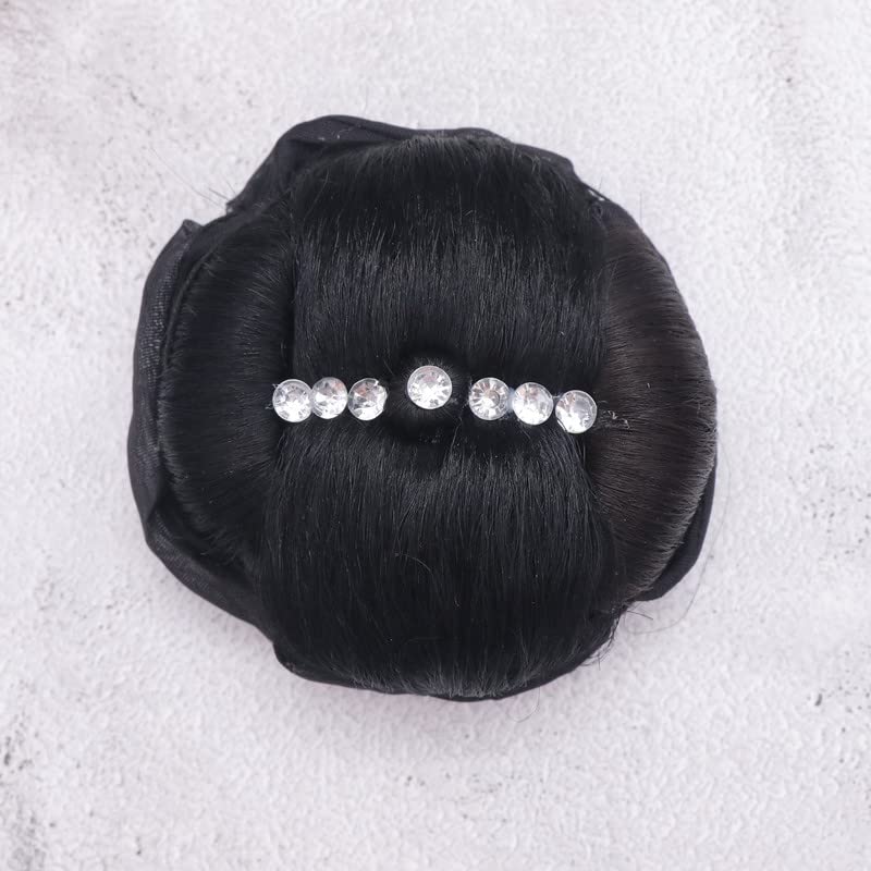 Navjai Hair Bun - Artificial Juda Extension for Women | Hair Decoration & Styling Accessory | StoneWork Nakli Juda (1pc) | Perfect for Weddings, Parties & Everyday Hairstyles