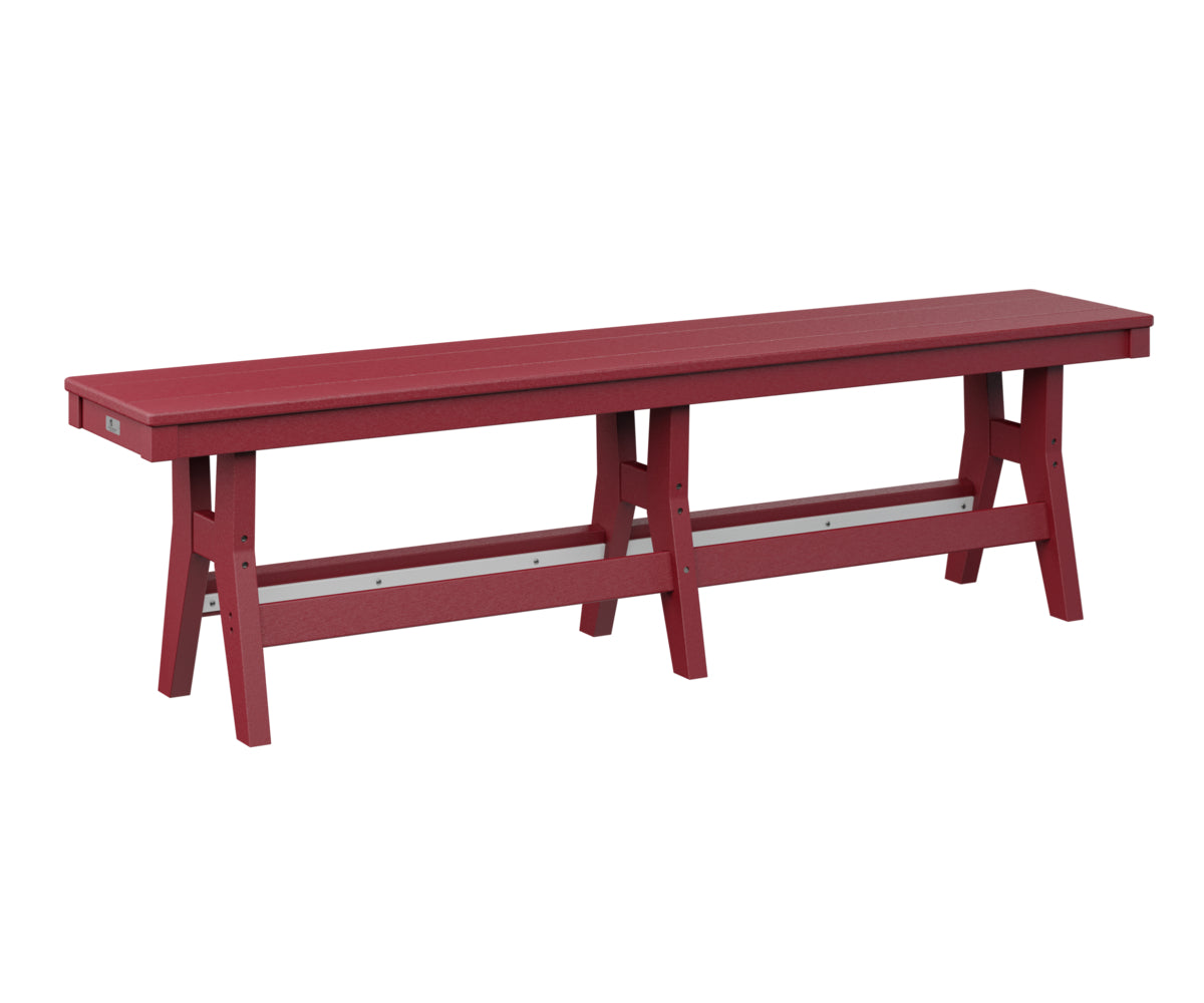 Berlin Gardens Harbor 66 Counter Height Dining Bench - Outdoor Bar Stool for Patio, Deck & Garden Use
