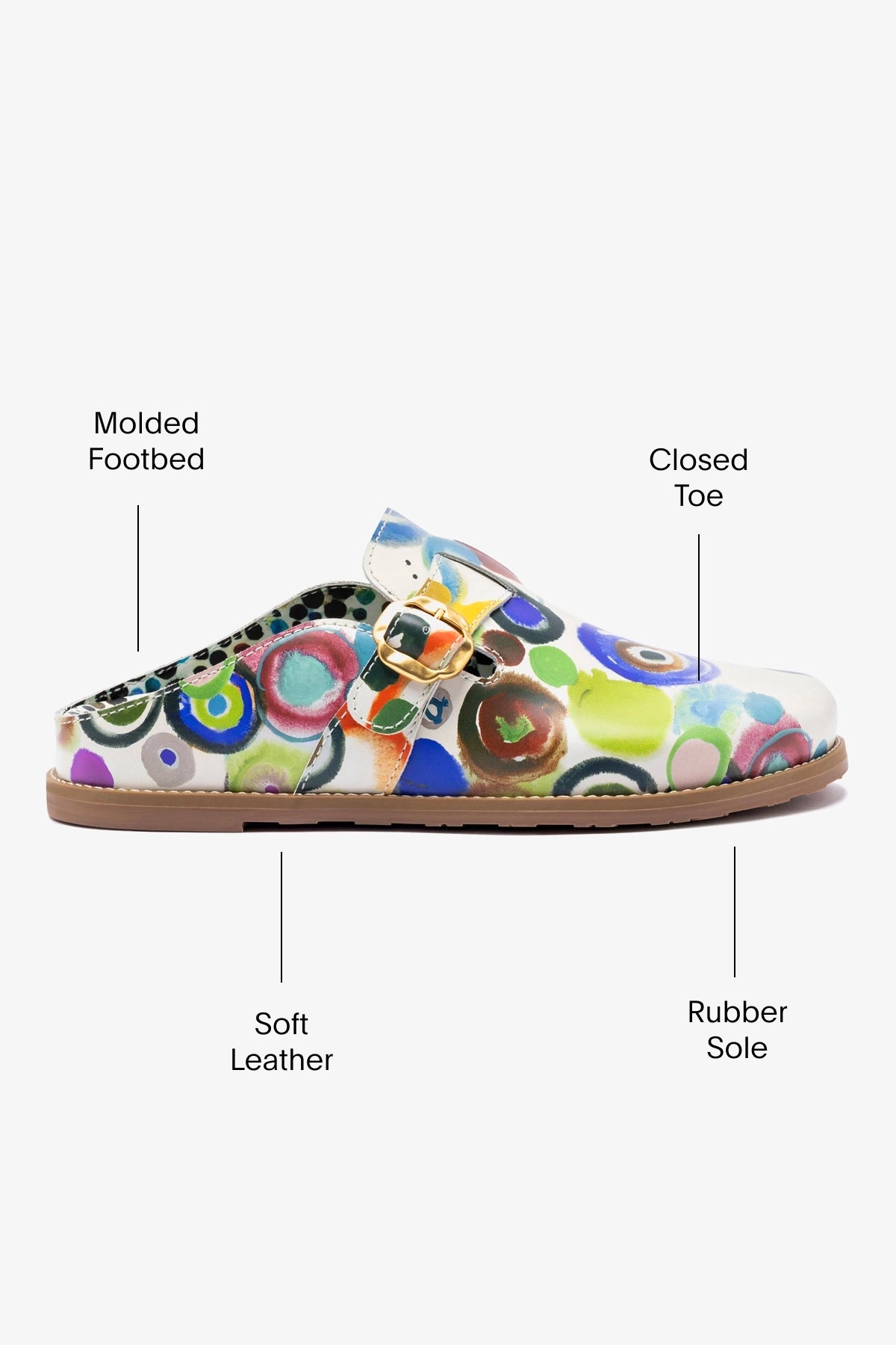 Larroudé x Libertine Milan Clogs - JH Gouache Color Block Heeled Mules | Comfortable & Stylish Women's Shoes for Work, Parties & Everyday Wear