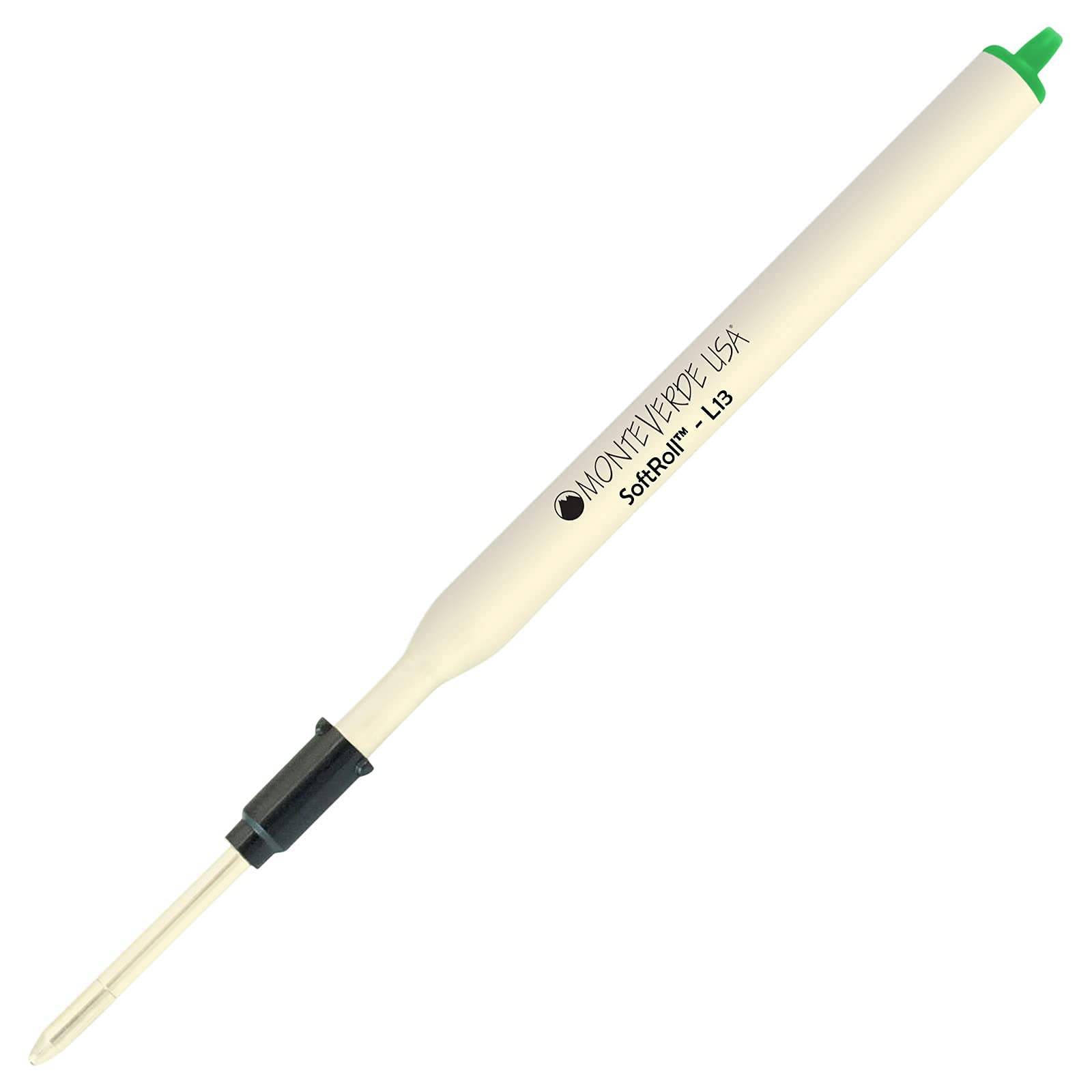 Monteverde Soft Roll Ballpoint L13 Ink Refill - Compatible with Lamy Style Pens - Green Medium Tip 0.7mm - 1 Pack - Ideal for Office, School & Everyday Writing