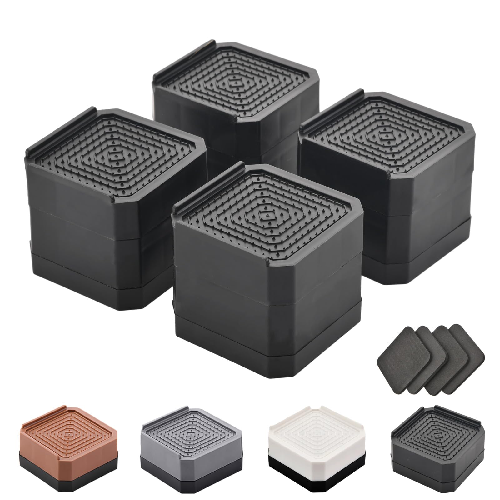 Heavy-Duty Adjustable Bed Risers & Furniture Risers - 3