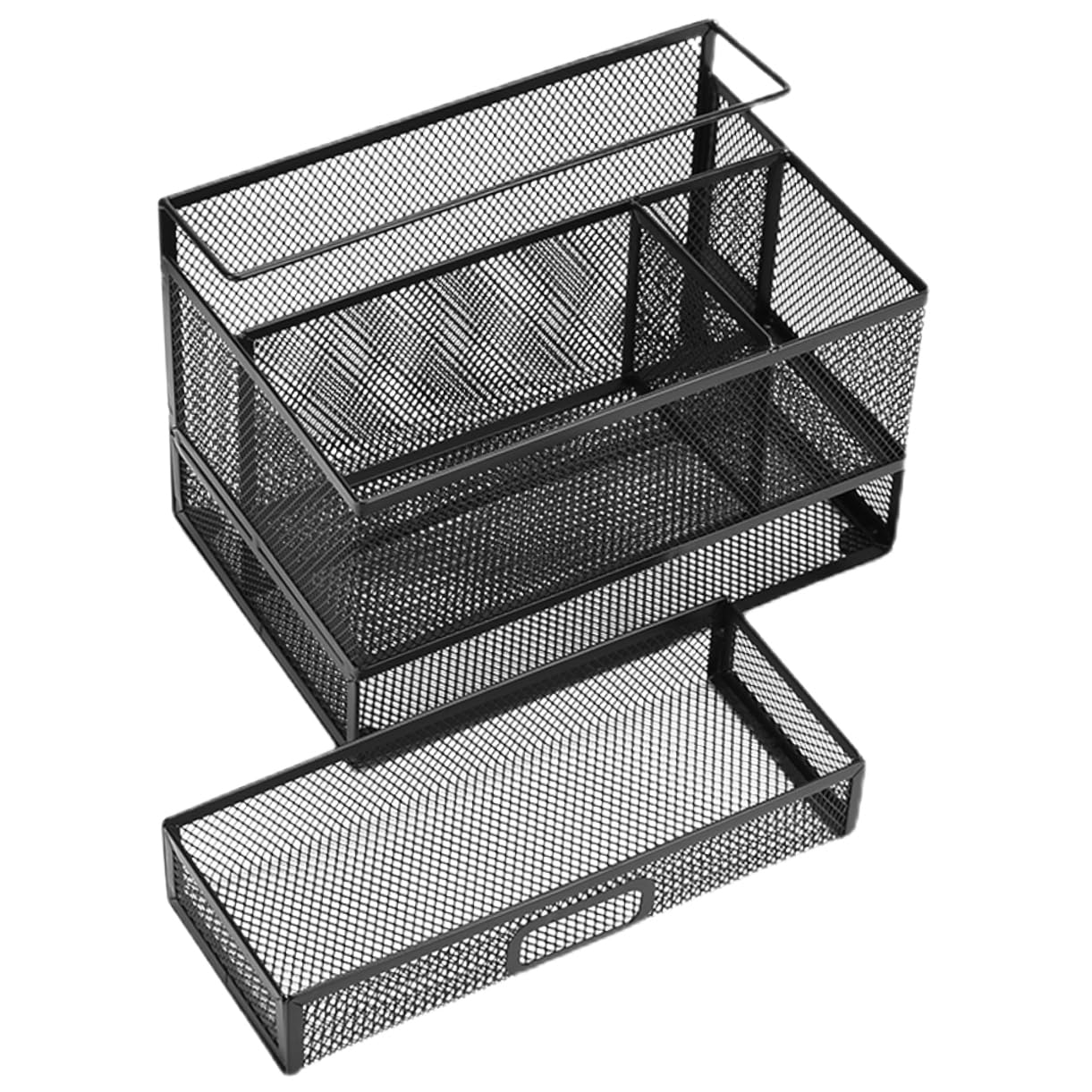 Stainless Steel Mesh Desk Organizer - Metal Pencil Holder & Office Supplies Storage Basket for Home, Office, School (Perfect for Organizing Pens, Markers, Scissors & Stationery)