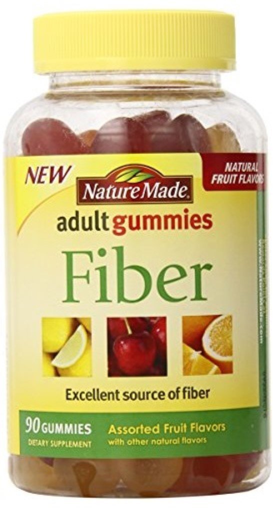 Nature Made Fiber Adult Gummies - Assorted Fruit Flavor, 90 Count (Pack of 3) | Digestive Health Support for Adults | Perfect for Daily Wellness Routine & On-the-Go Nutrition