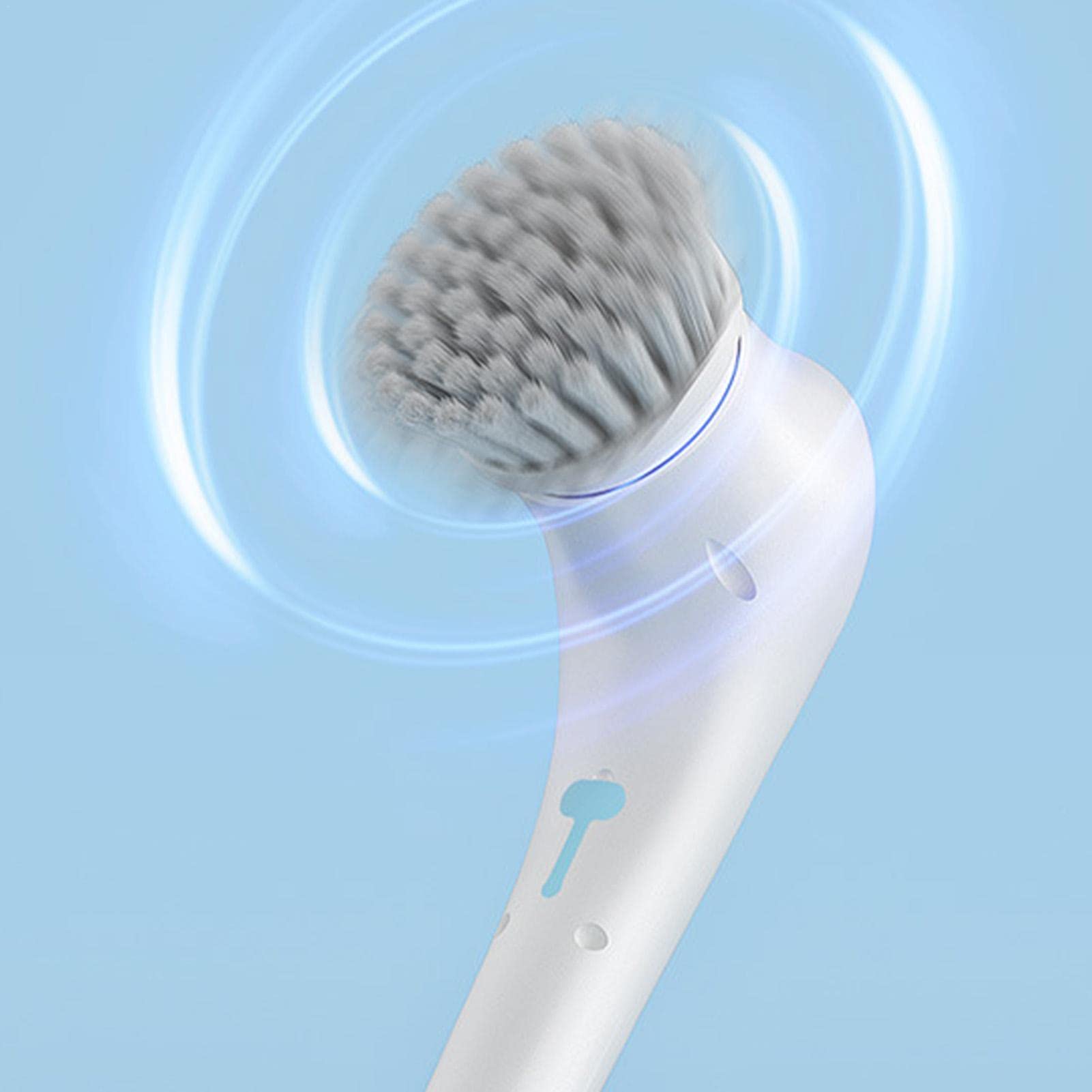 Rechargeable Electric Scrubber Brush with 5 Replaceable Heads - Powerful Cleaning Tool for Bathroom Tiles, Kitchen Sinks, Bathtubs & Floors - Ideal for Deep Cleaning Stubborn Grime & Soap Scum in Households