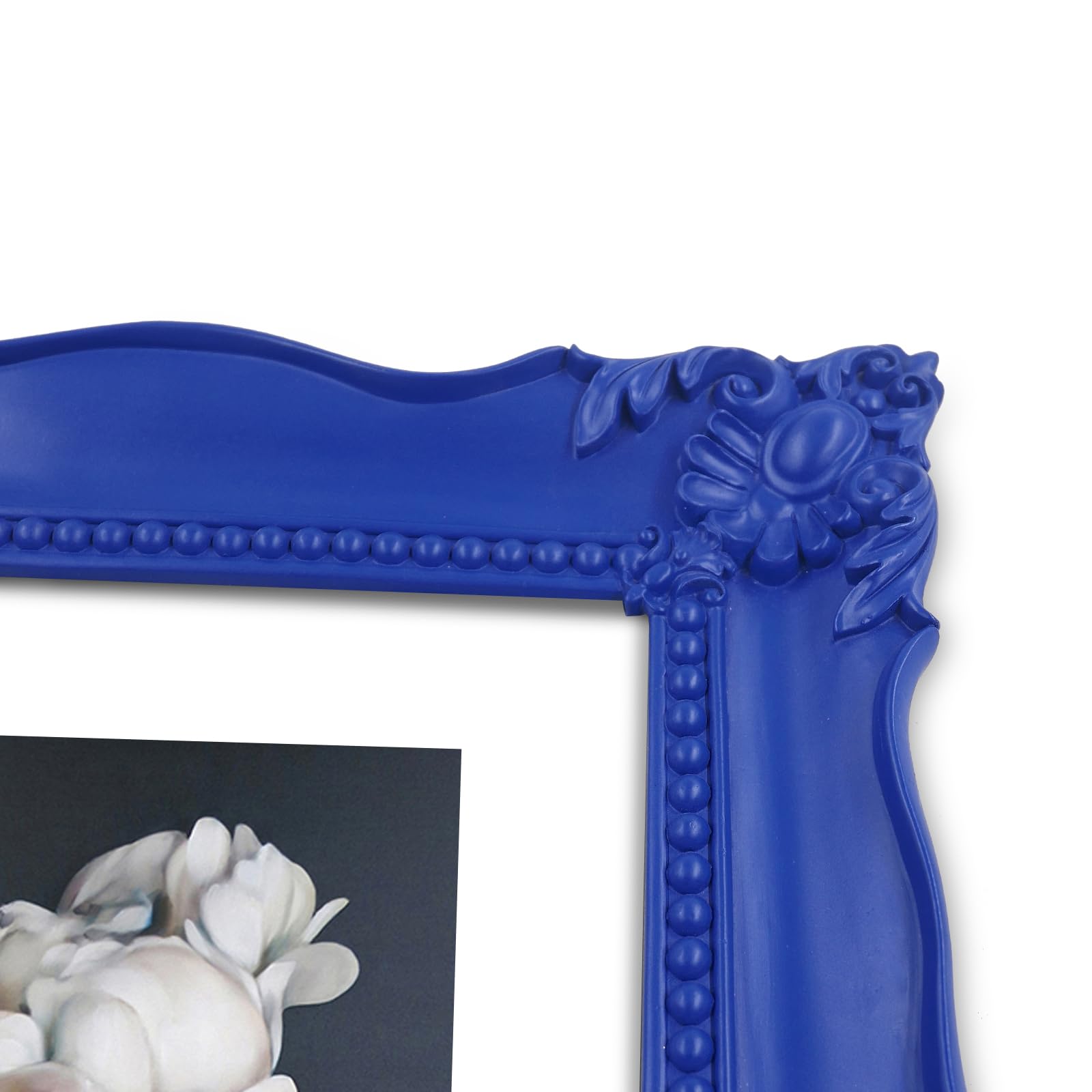 SIMON'S SHOP Baroque Style 8x10 Picture Frame - Elegant Blue Photo Frame for Wall Display, Home Decor & Gift Giving | Perfect for Weddings, Graduations & Family Portraits