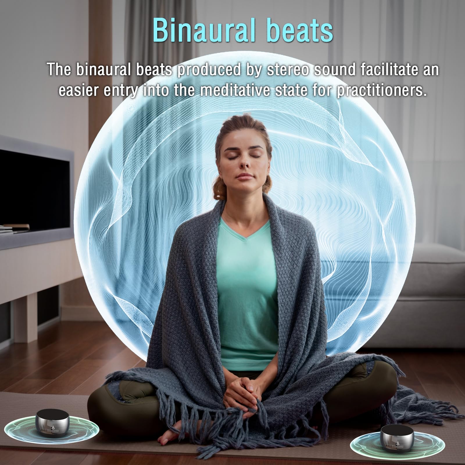 Premium Meditation System for Mindfulness, Sound Bath & Chakra Healing | Stress Relief & Sound Therapy Device | Ideal for Yoga Practice, Deep Relaxation & Spiritual Wellness | Perfect for Home, Studio & Wellness Retreats
