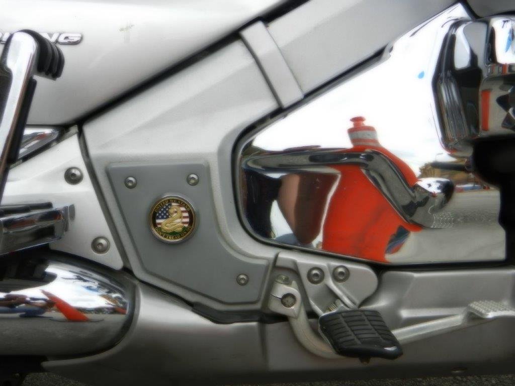 Goldwing Coin Mount with Thin Blue Line - Premium Police Badge Holder for Law Enforcement - Perfect for Duty Belts, Uniforms & Everyday Carry