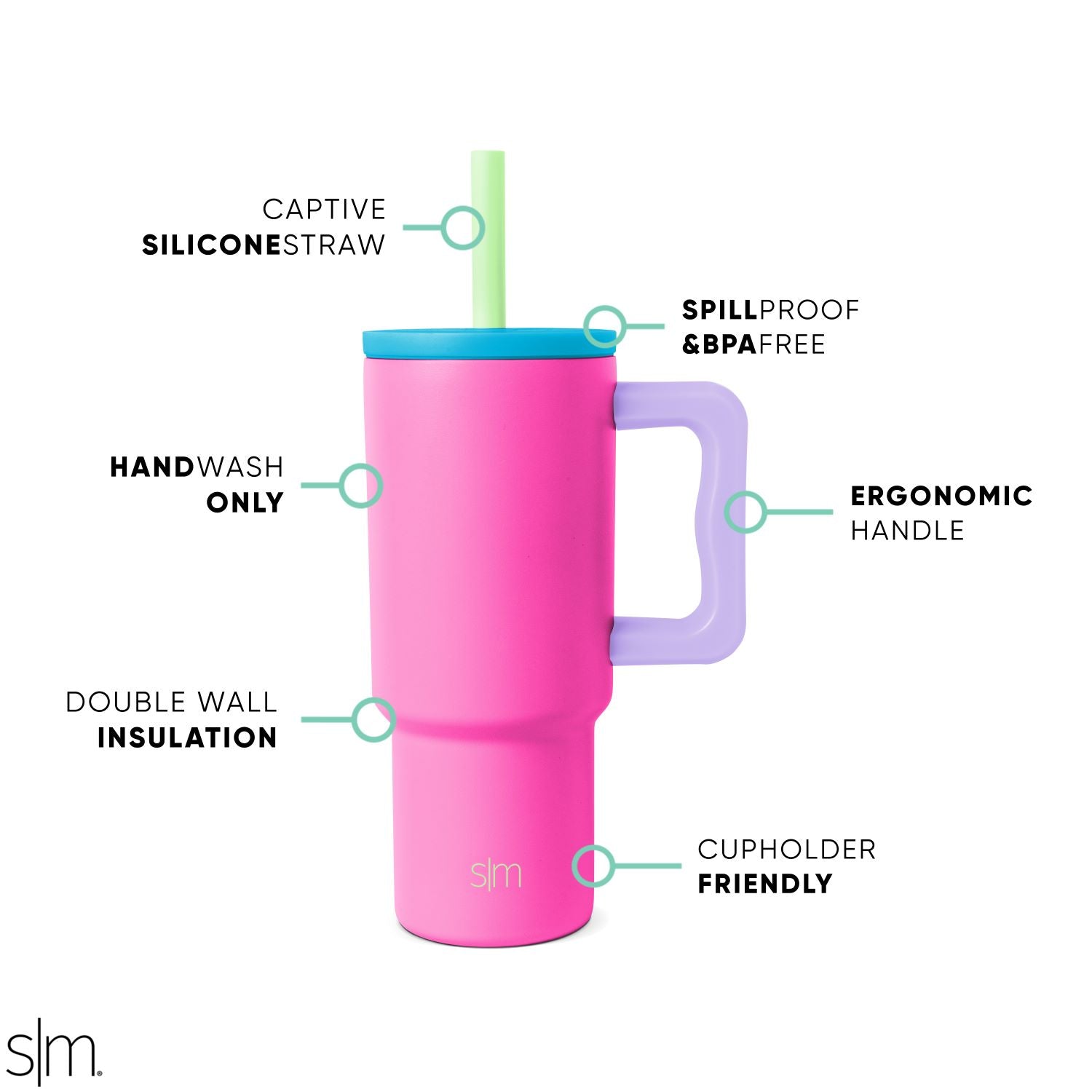 Trek Kids Insulated Tumbler with Silicone Straw Lid - Leakproof Stainless Steel Water Bottle for School, Travel & Outdoor Activities