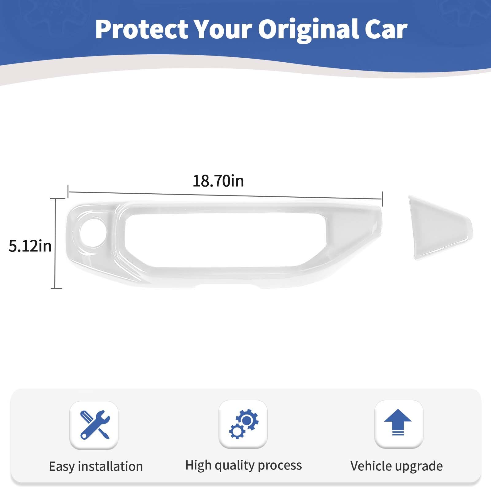 Jeep Wrangler JL & Gladiator JT (2018-2023) White Center Dash Switch Bezel Trim Cover - Interior Accessories (2-Piece Set) - Perfect for Customization & Interior Upgrades