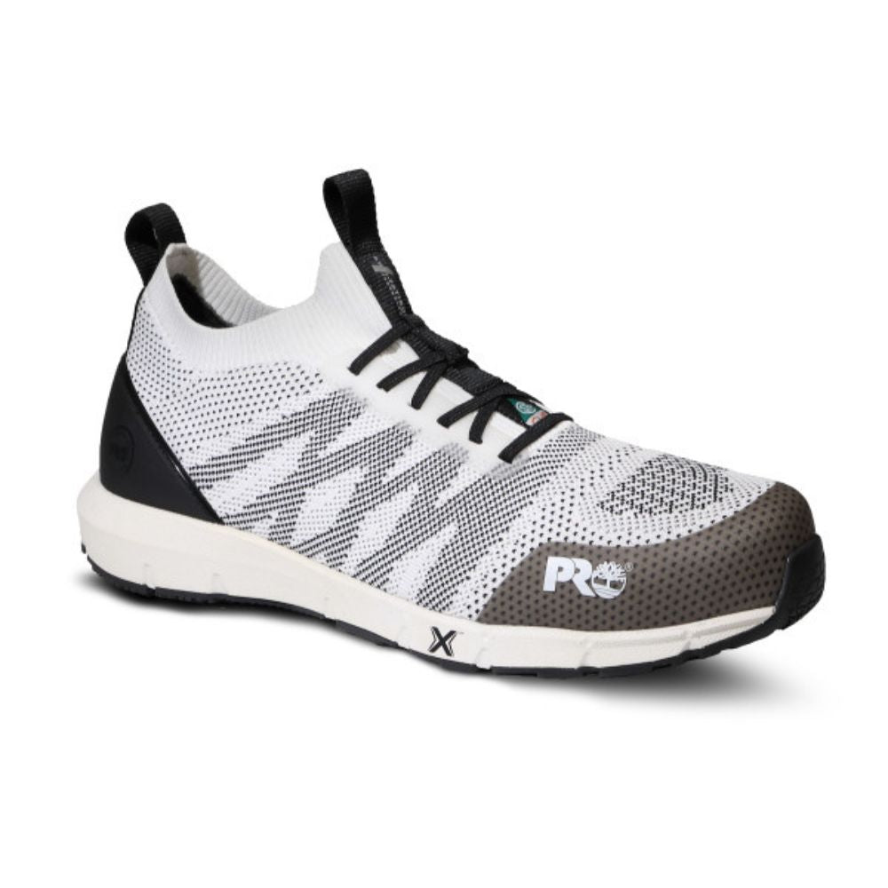 Timberland PRO Radius Knit TB0A2NNS100 Men's Athletic Composite Toe Work Shoes - Lightweight Safety Footwear for Construction & Industrial Work (White) - Perfect for Warehouse, Factory & Outdoor Job Sites