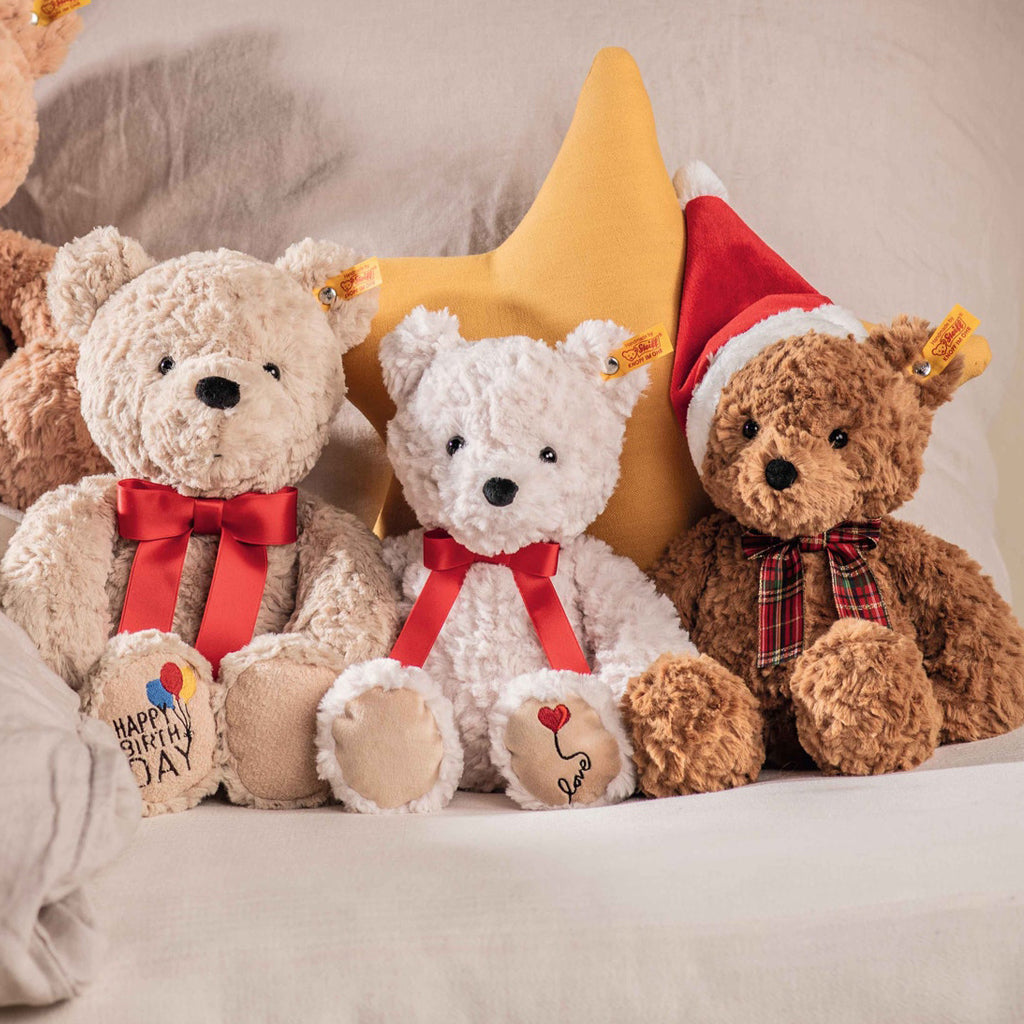 Steiff Jimmy Teddy Bear - Premium Plush Stuffed Animal for Kids & Collectors | Perfect for Gifts, Nursery Decor, and Cuddling